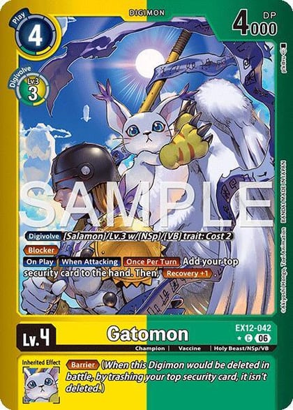 Gatomon (Limited Foil), Digital World Shambala EX12-042 C