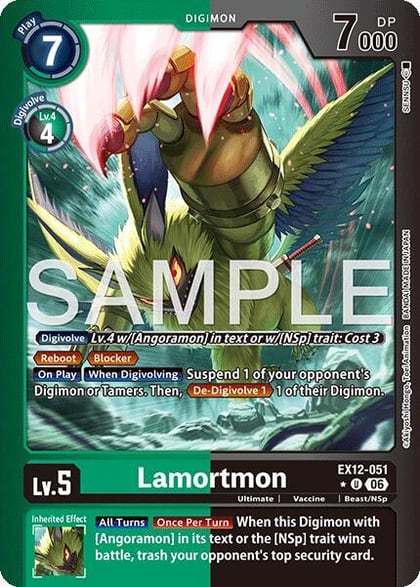 Lamortmon (Limited Foil), Digital World Shambala EX12-051 U