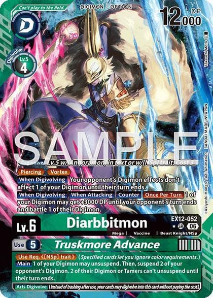 Diarbbitmon // Truskmore Advance (Alternate Art), Digital World Shambala EX12-052 SR