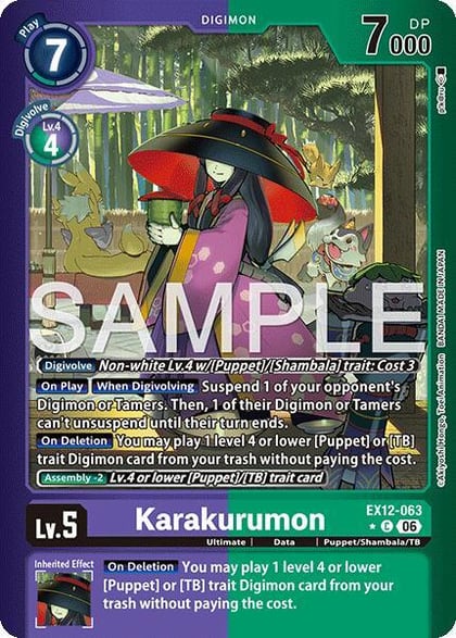 Karakurumon (Limited Foil), Digital World Shambala EX12-063 C