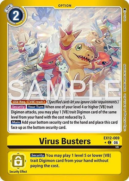 Virus Busters (Limited Foil), Digital World Shambala EX12-069 C