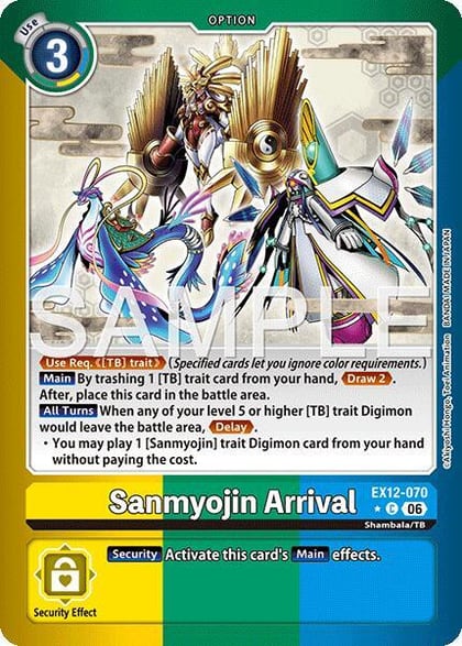 Sanmyojin Arrival (Limited Foil), Digital World Shambala EX12-070 C