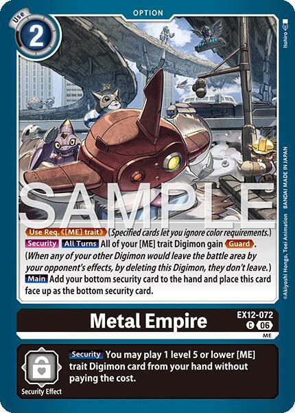 Metal Empire, Digital World Shambala EX12-072 C