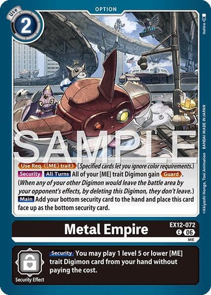 Metal Empire, Digital World Shambala EX12-072 C