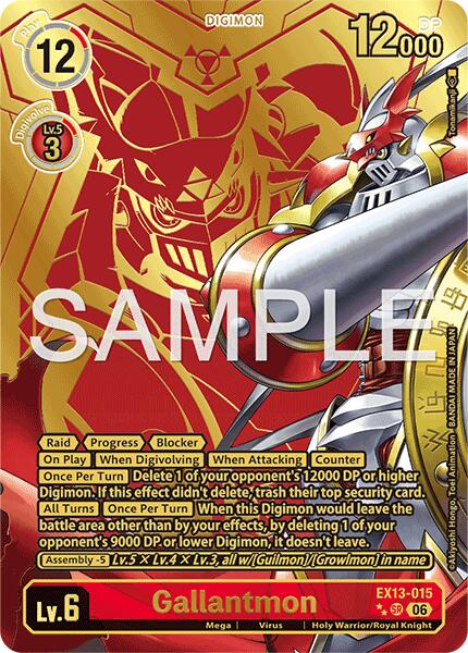 Gallantmon (Rare Pull), Chivalrous XIII EX13-015 SR