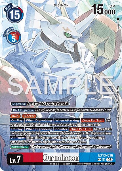 Omnimon (SP), Chivalrous XIII EX13-016 SR