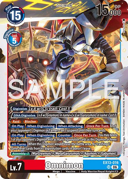 Omnimon, Chivalrous XIII EX13-016 SR