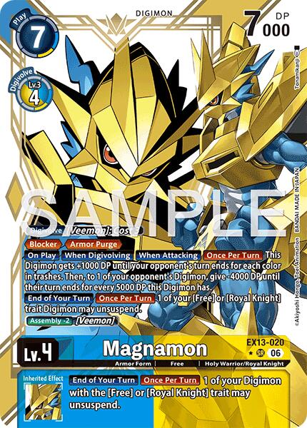 Magnamon (Alternate Art), Chivalrous XIII EX13-020 SR