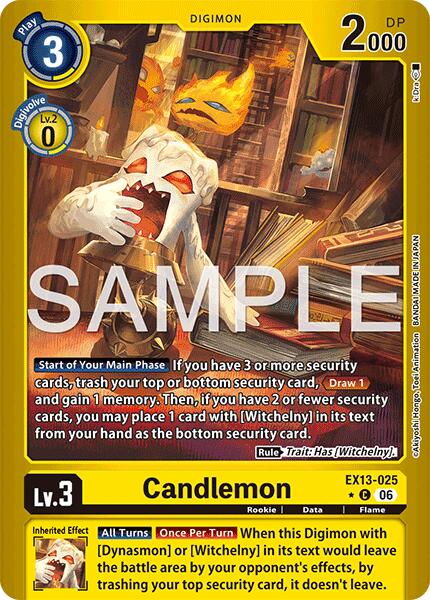 Candlemon (Limited Foil), Chivalrous XIII EX13-025 C