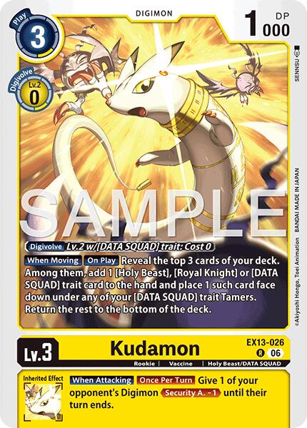 Kudamon, Chivalrous XIII EX13-026 R