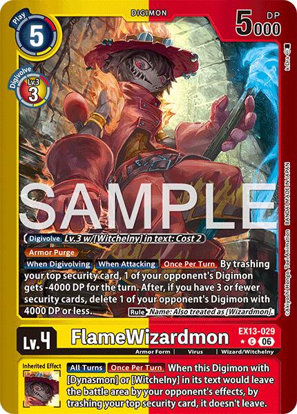 FlameWizardmon (Limited Foil), Chivalrous XIII EX13-029 C