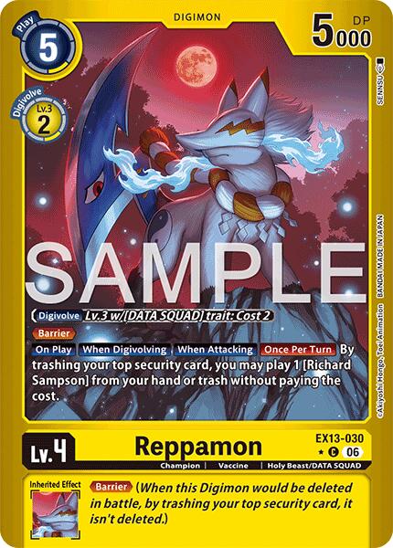 Reppamon (Limited Foil), Chivalrous XIII EX13-030 C