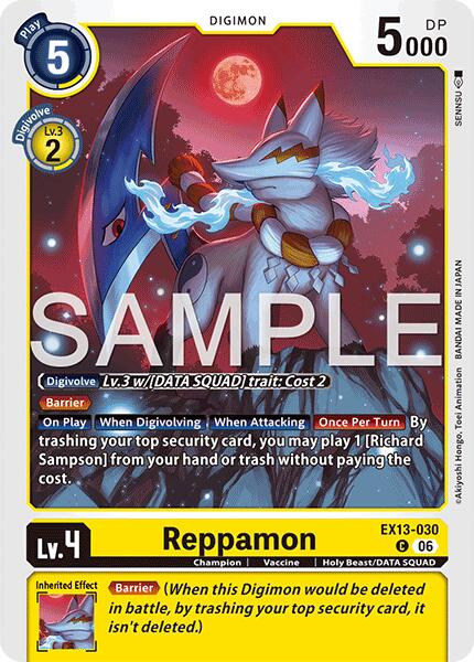 Reppamon, Chivalrous XIII EX13-030 C