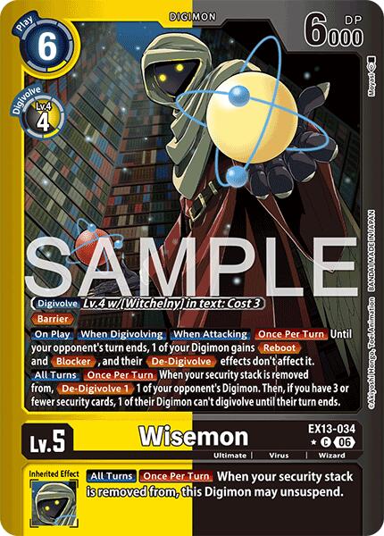 Wisemon (Limited Foil), Chivalrous XIII EX13-034 C