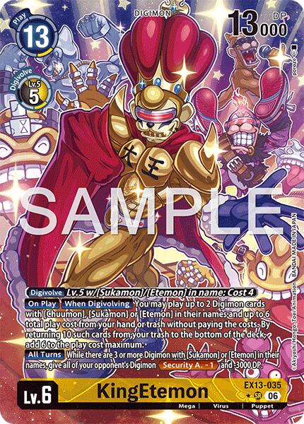 KingEtemon (Alternate Art), Chivalrous XIII EX13-035 SR
