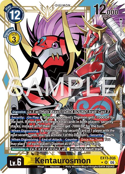Kentaurosmon (Alternate Art), Chivalrous XIII EX13-036 SR
