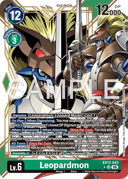 Leopardmon (Alternate Art), Chivalrous XIII EX13-043 SR