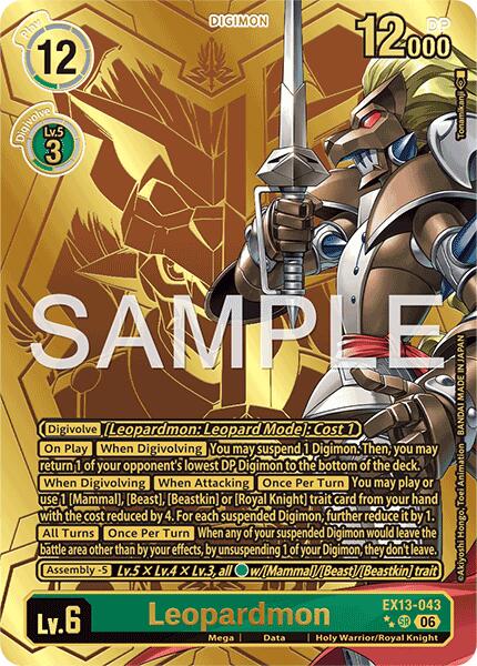 Leopardmon (Rare Pull), Chivalrous XIII EX13-043 SR