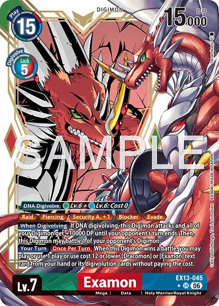 Examon (Alternate Art), Chivalrous XIII EX13-045 SR