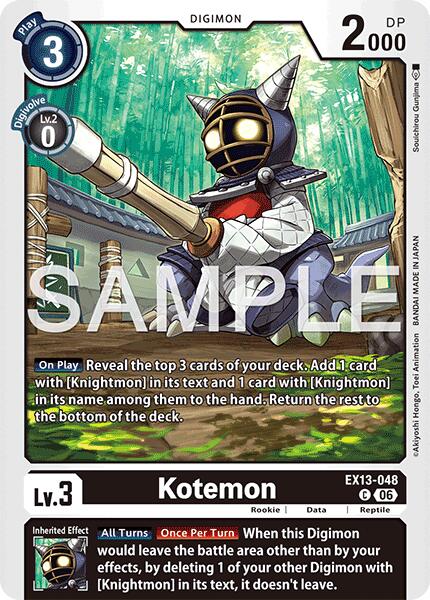 Kotemon, Chivalrous XIII EX13-048 C