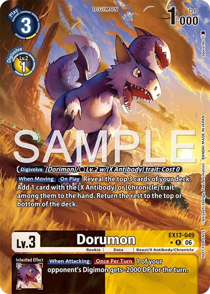 Dorumon (Extended Art), Chivalrous XIII EX13-049 R