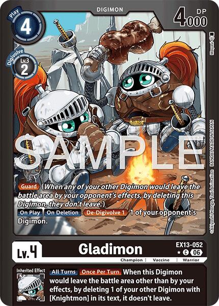 Gladimon (Limited Foil), Chivalrous XIII EX13-052 C