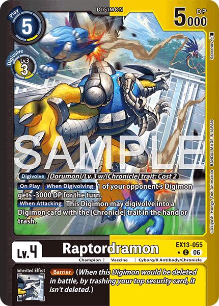 Raptordramon (Limited Foil), Chivalrous XIII EX13-055 C
