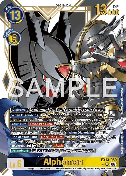 Alphamon (Alternate Art), Chivalrous XIII EX13-060 UR