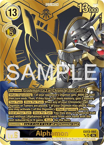 Alphamon (Rare Pull), Chivalrous XIII EX13-060 UR