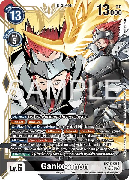 Gankoomon (Alternate Art), Chivalrous XIII EX13-061 SR