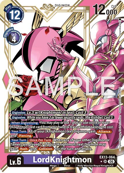 LordKnightmon (Alternate Art), Chivalrous XIII EX13-064 SR