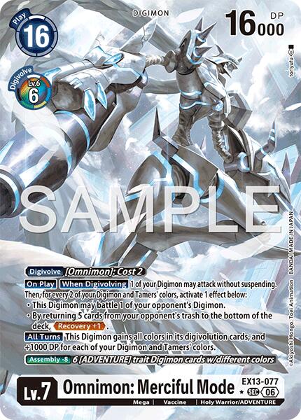 Omnimon: Merciful Mode (Alternate Art), Chivalrous XIII EX13-077 SEC