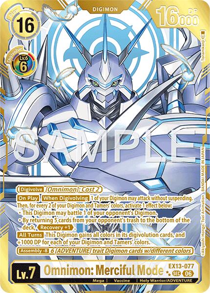 Omnimon: Merciful Mode (Rare Pull), Chivalrous XIII EX13-077 SEC
