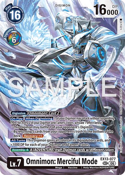 Omnimon: Merciful Mode, Chivalrous XIII EX13-077 SEC
