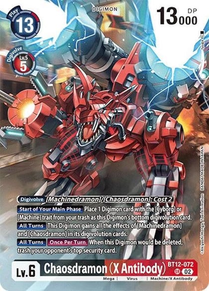 Chaosdramon (X Antibody) (Alternate Art), Special Limited Set BT12-072 SR