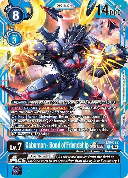 Gabumon - Bond of Friendship ACE, Special Limited Set LM-022 P