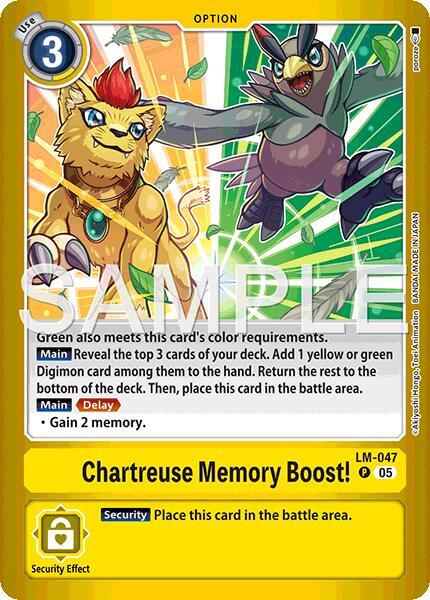 Chartreuse Memory Boost!, Limited Card Pack -Billion Bullet- LM-047 P