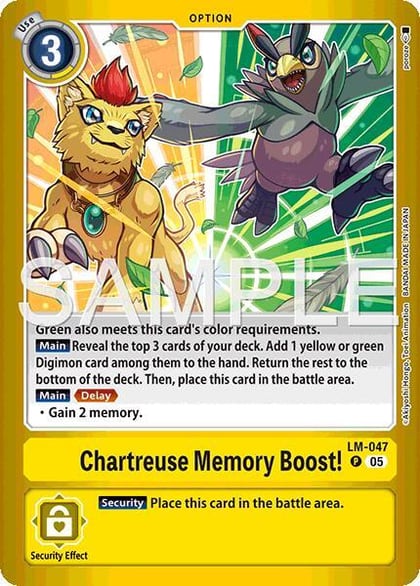 Chartreuse Memory Boost!, Limited Card Pack -Billion Bullet- LM-047 P