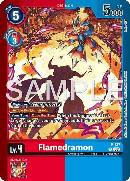 Flamedramon, Limited Card Pack -Billion Bullet- P-137 P