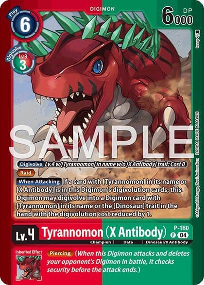Tyrannomon (X Antibody), Limited Card Pack -Billion Bullet- P-160 P