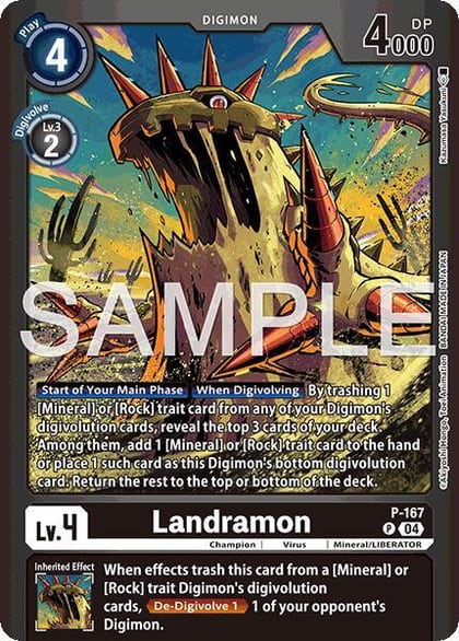 Landramon, Limited Card Pack -Billion Bullet- P-167 P