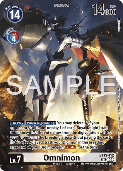 Omnimon, Limited Card Pack -Another Knight- BT13-112 SEC