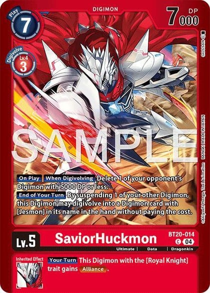 SaviorHuckmon, Limited Card Pack -Another Knight- BT20-014 C