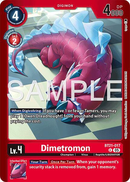Dimetromon - BT21-017, Limited Card Pack -Another Knight- BT21-017 U