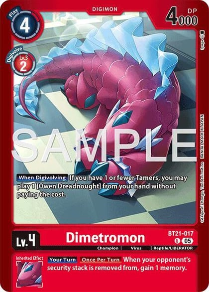 Dimetromon - BT21-017, Limited Card Pack -Another Knight- BT21-017 U