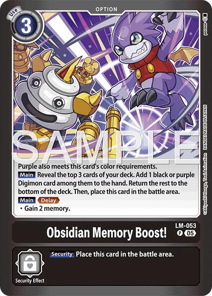 Obsidian Memory Boost!, Limited Card Pack -Another Knight- LM-053 P