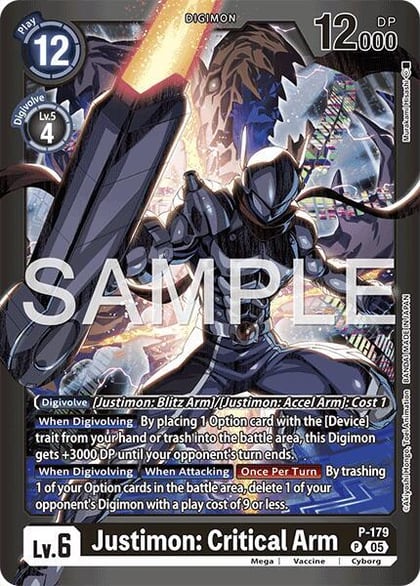 Justimon: Critical Arm, Limited Card Pack -Another Knight- P-179 P