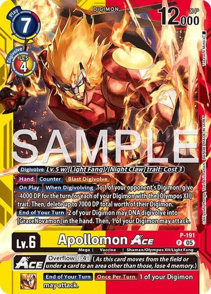 Apollomon ACE, Limited Card Pack -Another Knight- P-191 P