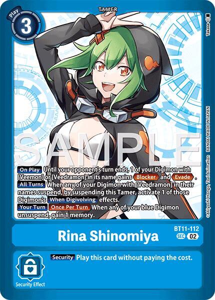 Rina Shinomiya, Limited Card Pack -Final Crest- BT11-112 SEC