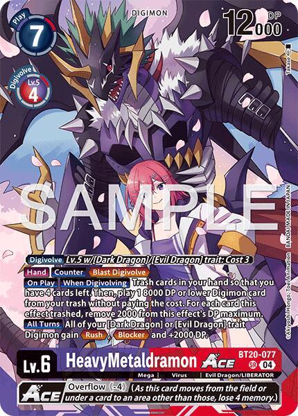 HeavyMetaldramon ACE, Limited Card Pack -Final Crest- BT20-077 SR